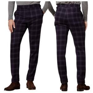 NEW Ralph Lauren Purple Label Gregory Plaid Camel Hair Trousers Mens 34 Pants